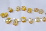 CTD2711 15.5 inches 20*30mm - 35*45mm freeform druzy agate beads