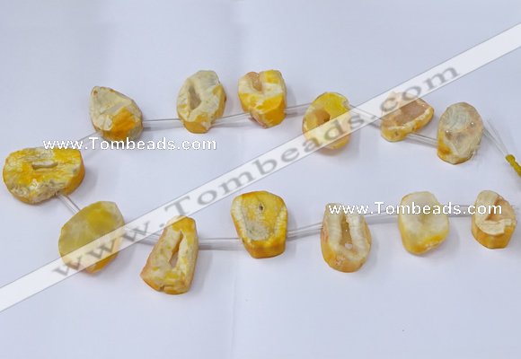 CTD2711 15.5 inches 20*30mm - 35*45mm freeform druzy agate beads