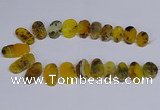 CTD2741 Top drilled 15*25mm - 20*40mm freeform agate beads