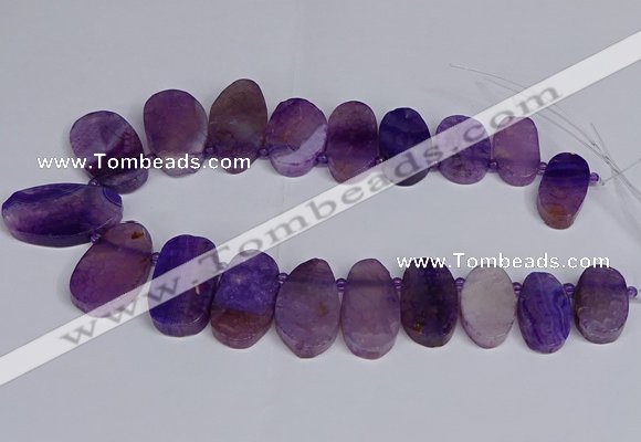 CTD2745 Top drilled 18*25mm - 22*40mm freeform agate beads