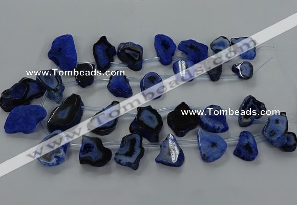 CTD2751 Top drilled 18*25mm - 25*45mm freeform druzy agate beads