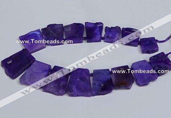 CTD2755 Top drilled 25*30mm - 35*45mm freeform agate beads