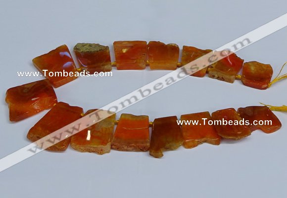 CTD2756 Top drilled 25*30mm - 35*45mm freeform agate beads