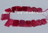 CTD2757 Top drilled 25*30mm - 35*45mm freeform agate beads