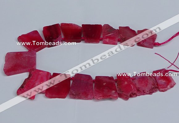 CTD2757 Top drilled 25*30mm - 35*45mm freeform agate beads