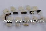 CTD2762 Top drilled 22*25mm - 25*35mm freeform druzy agate beads