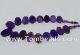 CTD2782 Top drilled 15*25mm - 25*40mm oval agate gemstone beads