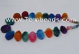 CTD2786 Top drilled 15*25mm - 25*40mm oval agate gemstone beads