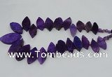 CTD2790 Top drilled 15*30mm - 25*45mm marquise agate gemstone beads