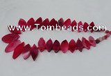 CTD2791 Top drilled 15*30mm - 25*45mm marquise agate gemstone beads