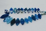 CTD2792 Top drilled 15*30mm - 25*45mm marquise agate gemstone beads