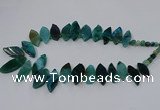 CTD2793 Top drilled 15*30mm - 25*45mm marquise agate gemstone beads