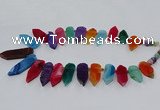 CTD2816 Top drilled 15*30mm - 15*45mm sticks agate gemstone beads