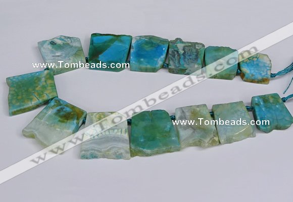 CTD2835 Top drilled 25*30mm - 35*45mm freeform agate beads