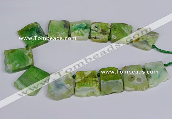 CTD2836 Top drilled 25*30mm - 35*45mm freeform agate beads