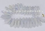 CTD2850 Top drilled 10*20mm - 15*50mm sticks plated quartz beads