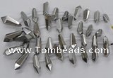 CTD2873 Top drilled 10*20mm - 15*50mm sticks plated quartz beads