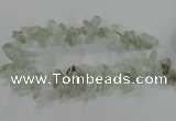 CTD2886 Top drilled 12*20mm - 15*35mm sticks green quartz beads