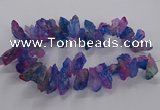 CTD2889 Top drilled 12*28mm - 16*45mm sticks quartz beads