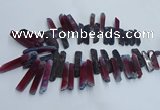 CTD2910 Top drilled 8*35mm - 10*65mm sticks agate beads