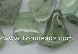 CTD305 Top drilled 15*20mm - 20*25mm freeform green rutilated quartz beads