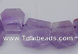 CTD311 Top drilled 15*18mm - 18*20mm freeform lavender amethyst beads