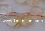 CTD315 Top drilled 15*18mm - 18*20mm faceted freeform citrine beads