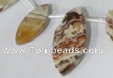 CTD32 Top drilled 11*23mm – 15*35mm marquise agate gemstone beads