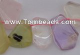 CTD321 Top drilled 15*20mm - 20*25mm freeform multicolor quartz beads