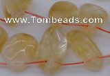 CTD323 Top drilled 15*20mm - 20*30mm freeform citrine beads