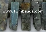 CTD331 Top drilled 10*20mm - 12*35mm sticks labradorite beads