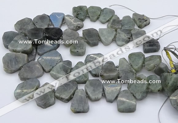 CTD333 Top drilled 15*20mm - 25*30mm freeform labradorite beads