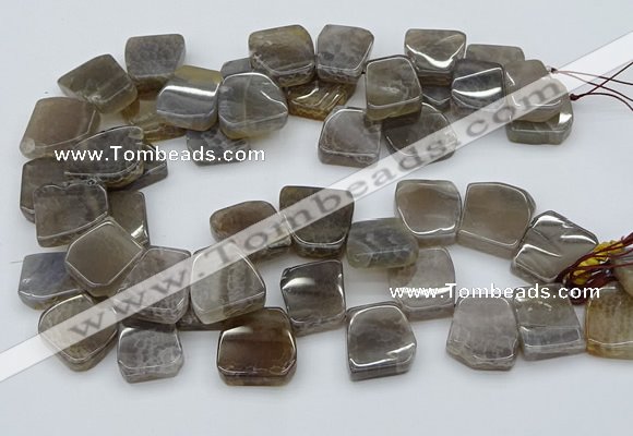 CTD340 Top drilled 15*20mm - 25*30mm freeform agate beads