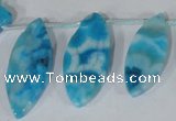 CTD35 Top drilled 10*24mm – 17*40mm marquise crazy lace agate beads