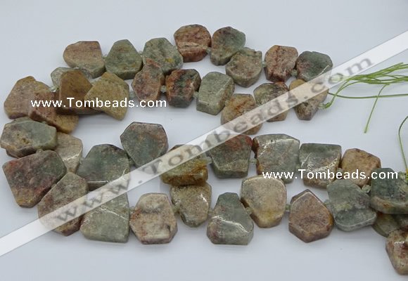 CTD3506 Top drilled 15*20mm - 25*30mm freeform ghost gemstone beads