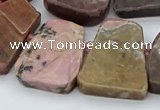 CTD3507 Top drilled 15*20mm - 25*30mm freeform rhodochrosite beads