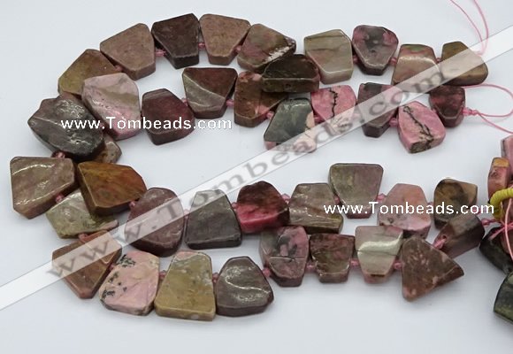 CTD3507 Top drilled 15*20mm - 25*30mm freeform rhodochrosite beads