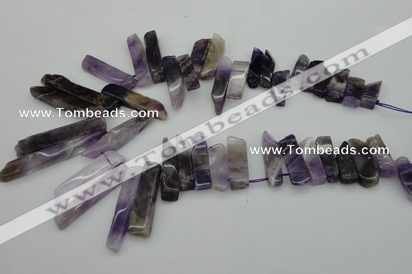 CTD351 Top drilled 10*28mm - 10*50mm wand dogtooth amethyst beads