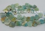 CTD3512 Top drilled 15*20mm - 25*30mm freeform amazonite beads