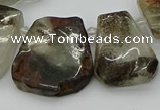 CTD3535 Top drilled 15*20mm - 25*30mm freeform green phantom quartz beads