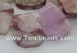 CTD3536 Top drilled 15*20mm - 25*30mm freeform pink kunzite beads