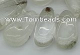 CTD3540 Top drilled 10*22mm - 15*45mm freeform green phantom quartz beads