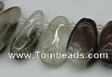 CTD3541 Top drilled 10*22mm - 15*45mm freeform green phantom quartz beads