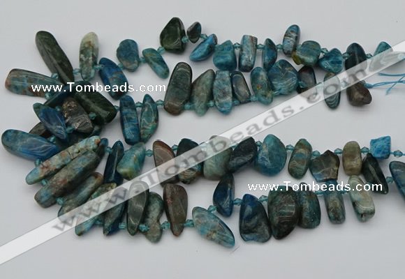 CTD3543 Top drilled 10*20mm - 15*40mm freeform apatite beads