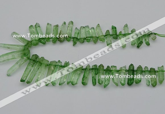 CTD3549 Top drilled 6*20mm - 8*35mm sticks quartz beads wholesale