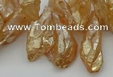 CTD3557 Top drilled 10*20mm - 12*30mm sticks plated quartz beads