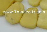 CTD3572 Top drilled 15*18mm - 22*30mm freeform yellow jade beads