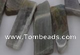 CTD358 Top drilled 10*25mm - 10*50mm wand labradorite beads