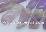 CTD3587 Top drilled 10*20mm - 12*40mm sticks lavender amethyst beads