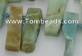 CTD3593 Top drilled 10*20mm - 12*40mm sticks amazonite beads